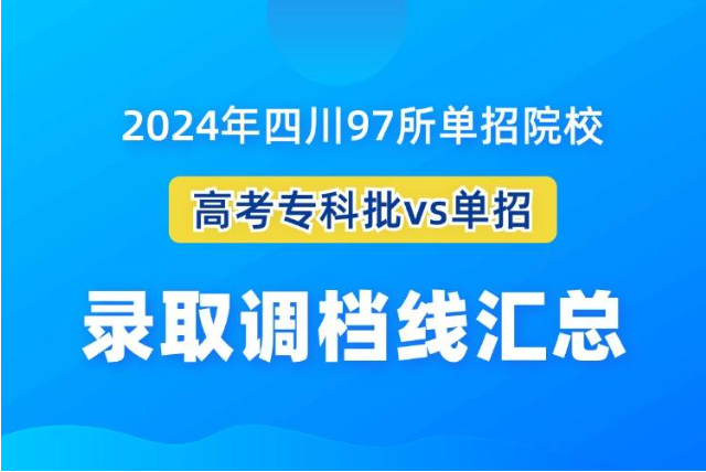 2024年四川省97所單招院校單招vs高考?？婆{(diào)檔線